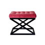 Atelier Del Sofa Pouf Negro y Rojo